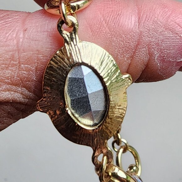 Etsy Iridescent Crystal Beaded Gold Tone Bracelet - Picture 14 of 14